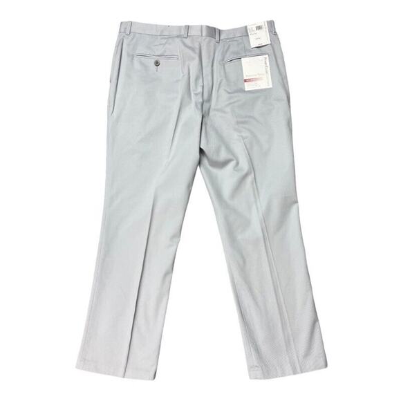 Perry Ellis Mens Chino Straight Leg Pants Gray Tailored Fit Pockets 38 x 30 New - Picture 2 of 10